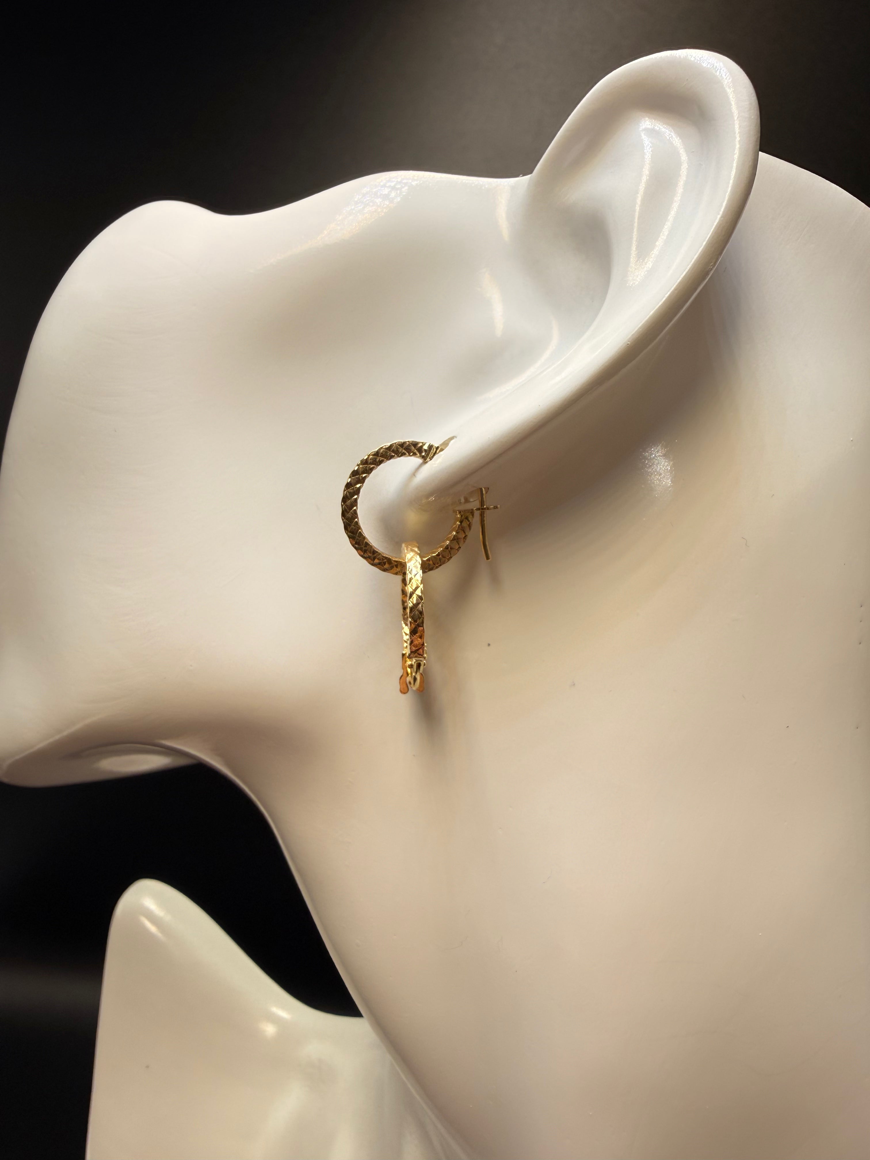 Argollas - Candongas Oro 18K Italiano 1.02 g