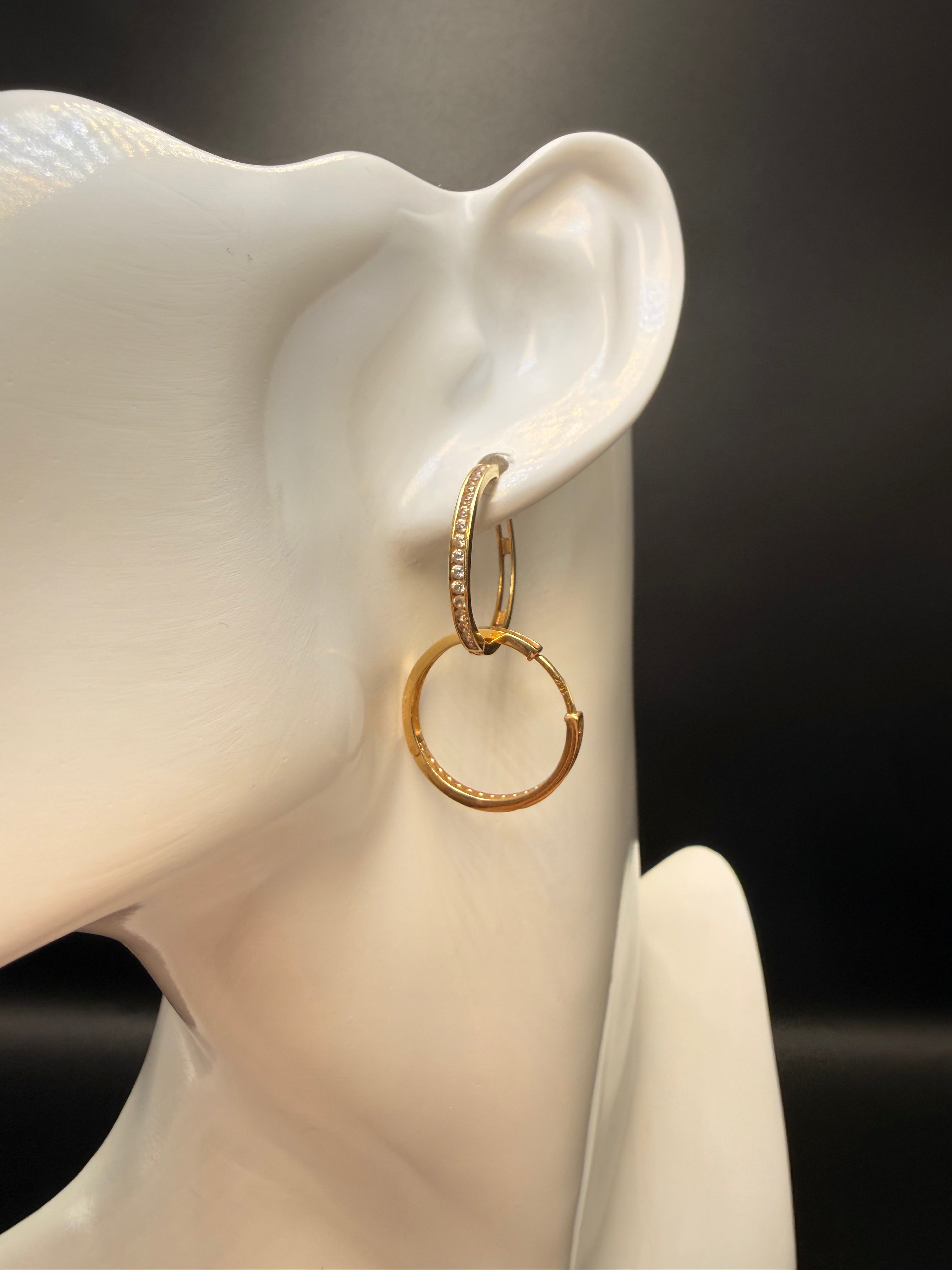 Argollas - Candongas Oro 18K Italiano 2.30 g