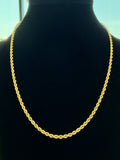18K Gold Cord Rope & Bow Necklace – 4.60g For Women
