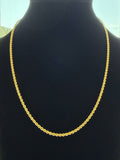 18K Gold Cord Rope & Bow Necklace – 2.65g For Women
