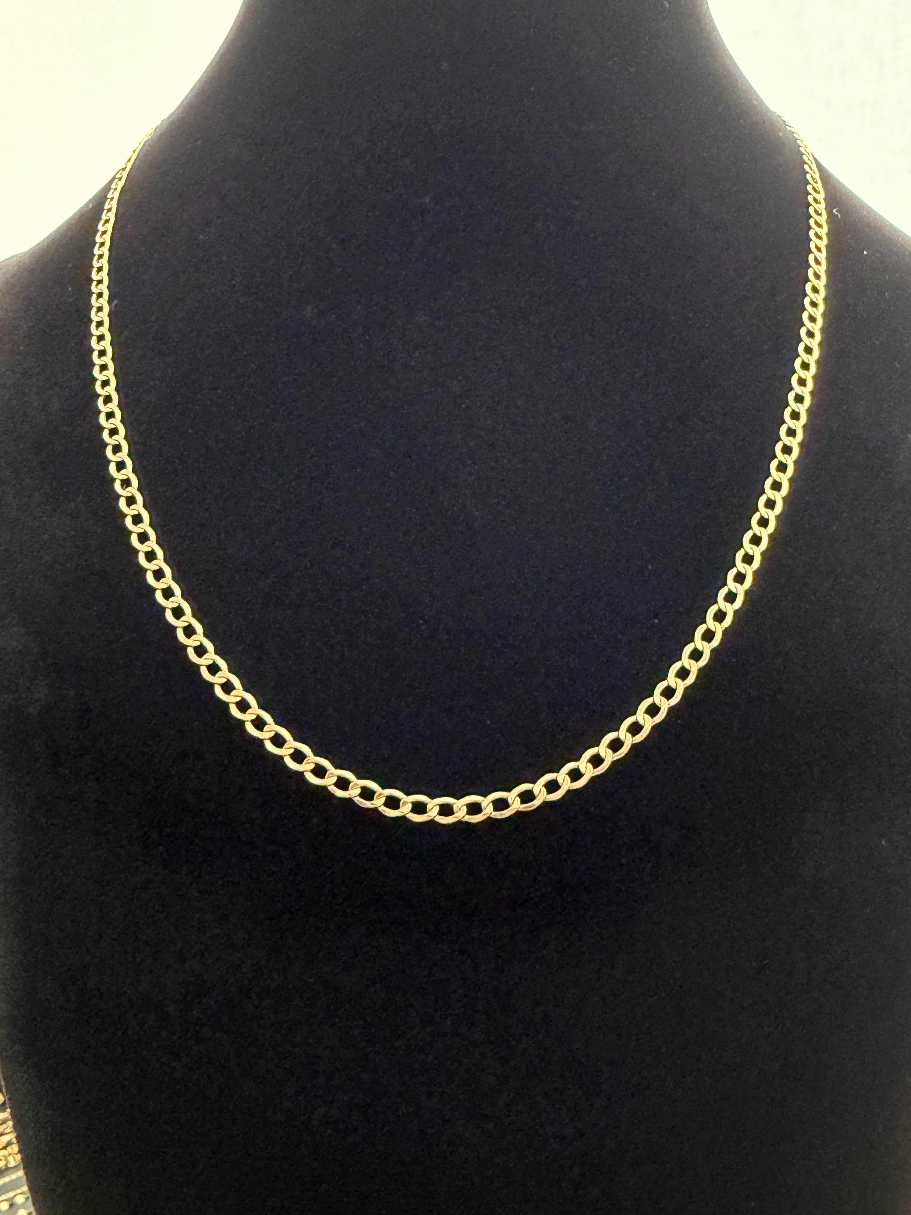 18K Gold Open Cuban Link Chain – 2.43g For Women