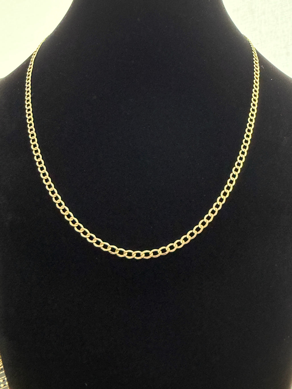 18K Gold Open Cuban Link Chain – 2.43g For Women