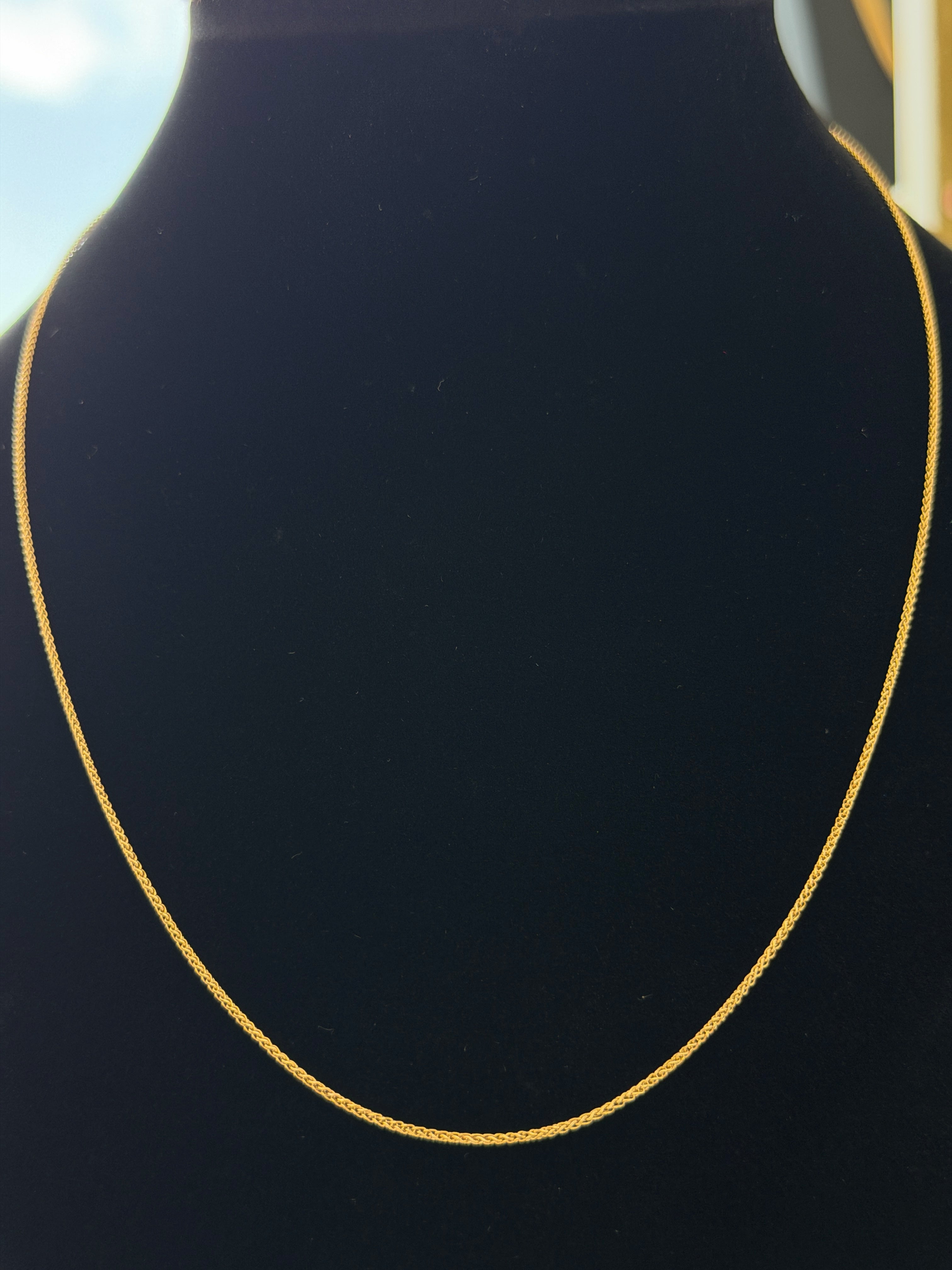 18K Gold Mini Franco Link Chain Necklace - For Women