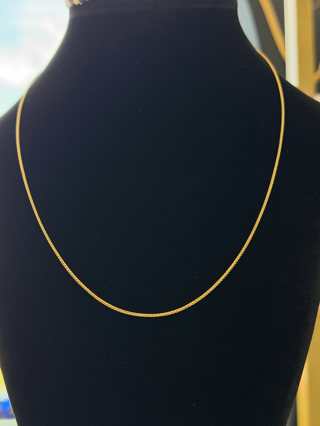 18K Gold Mini Franco Link Chain Necklace - For Women