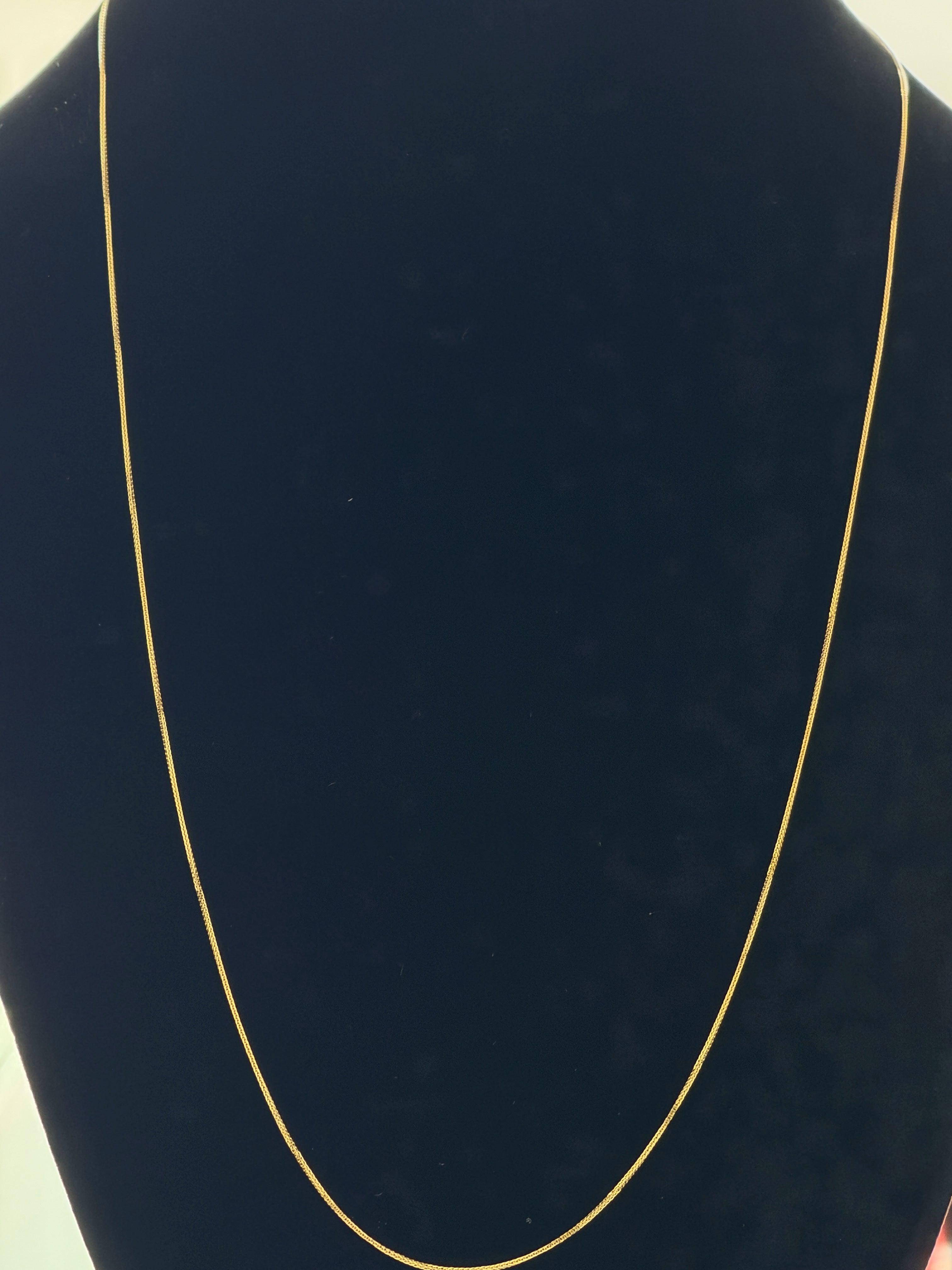 18K Gold Mini Franco Link Chain Necklace - For Women