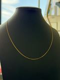 18K Gold Mini Paperclip Chain Necklace For Women