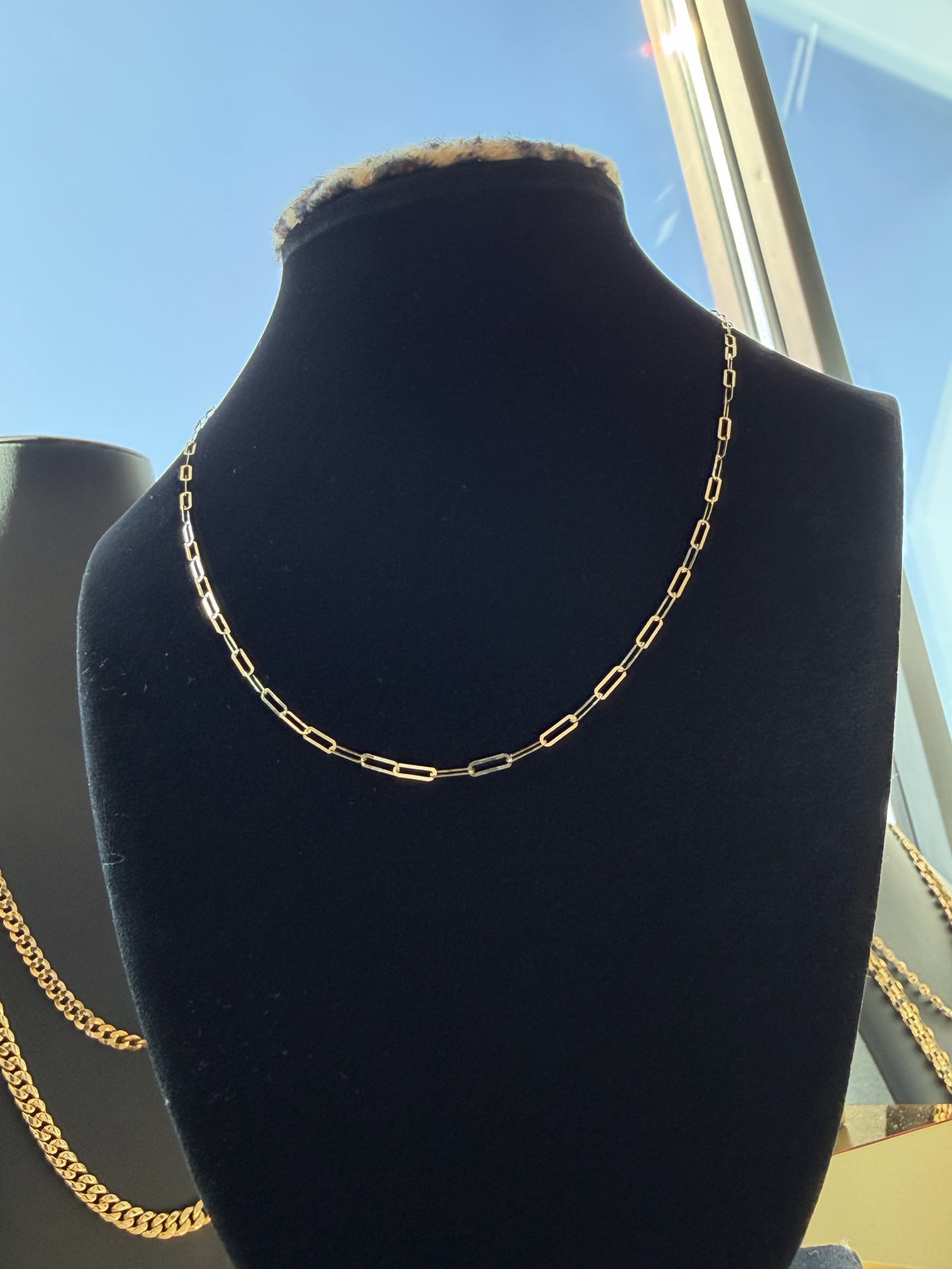 18K Gold Paperclip Chain Necklace – For Women