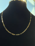 18K Gold Paperclip Chain Necklace – For Women