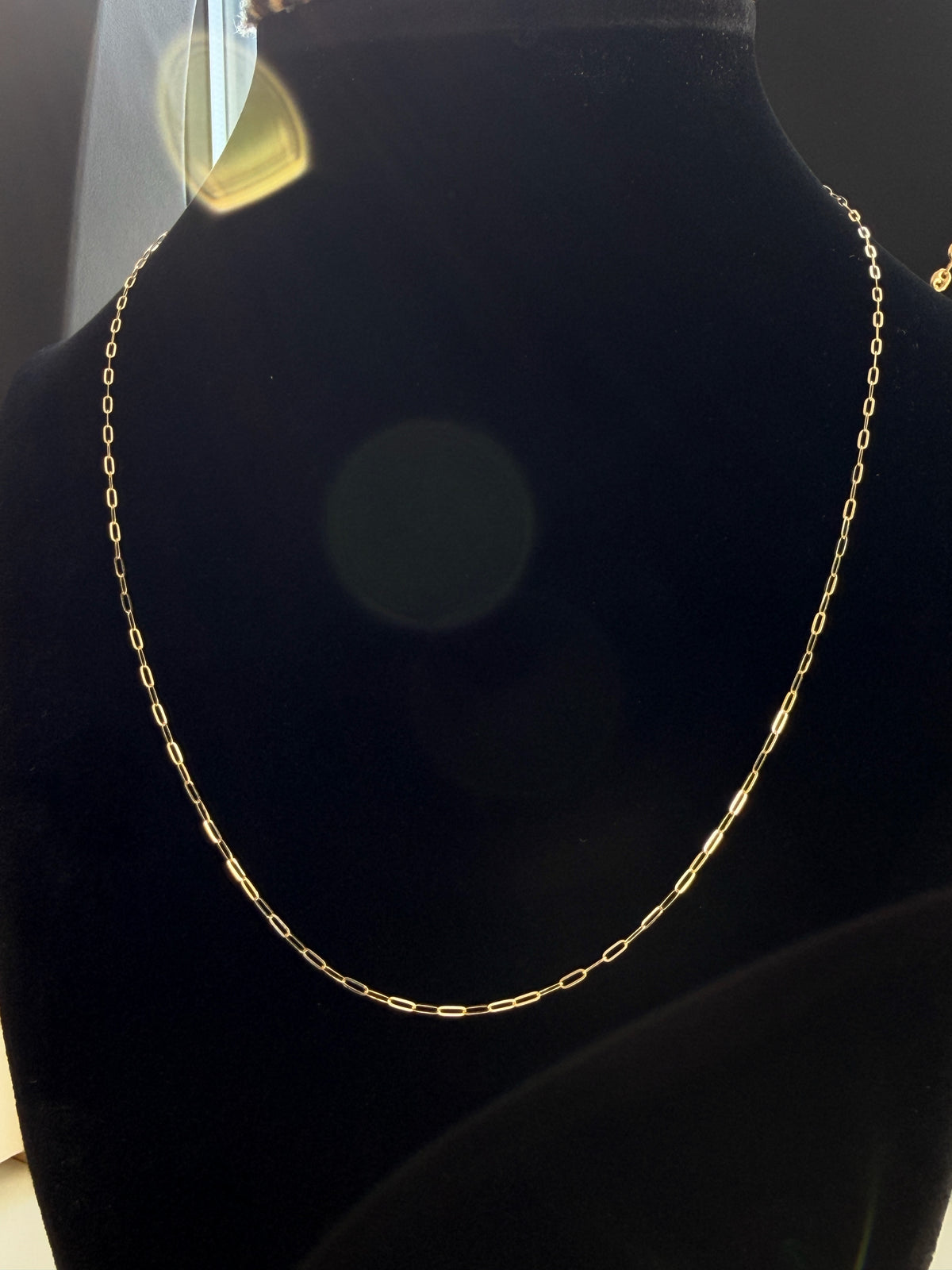 18K Gold Paperclip Chain Necklace – For Women