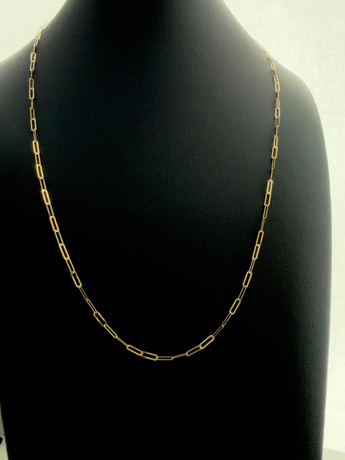 18K Gold Paperclip Chain Necklace – For Women