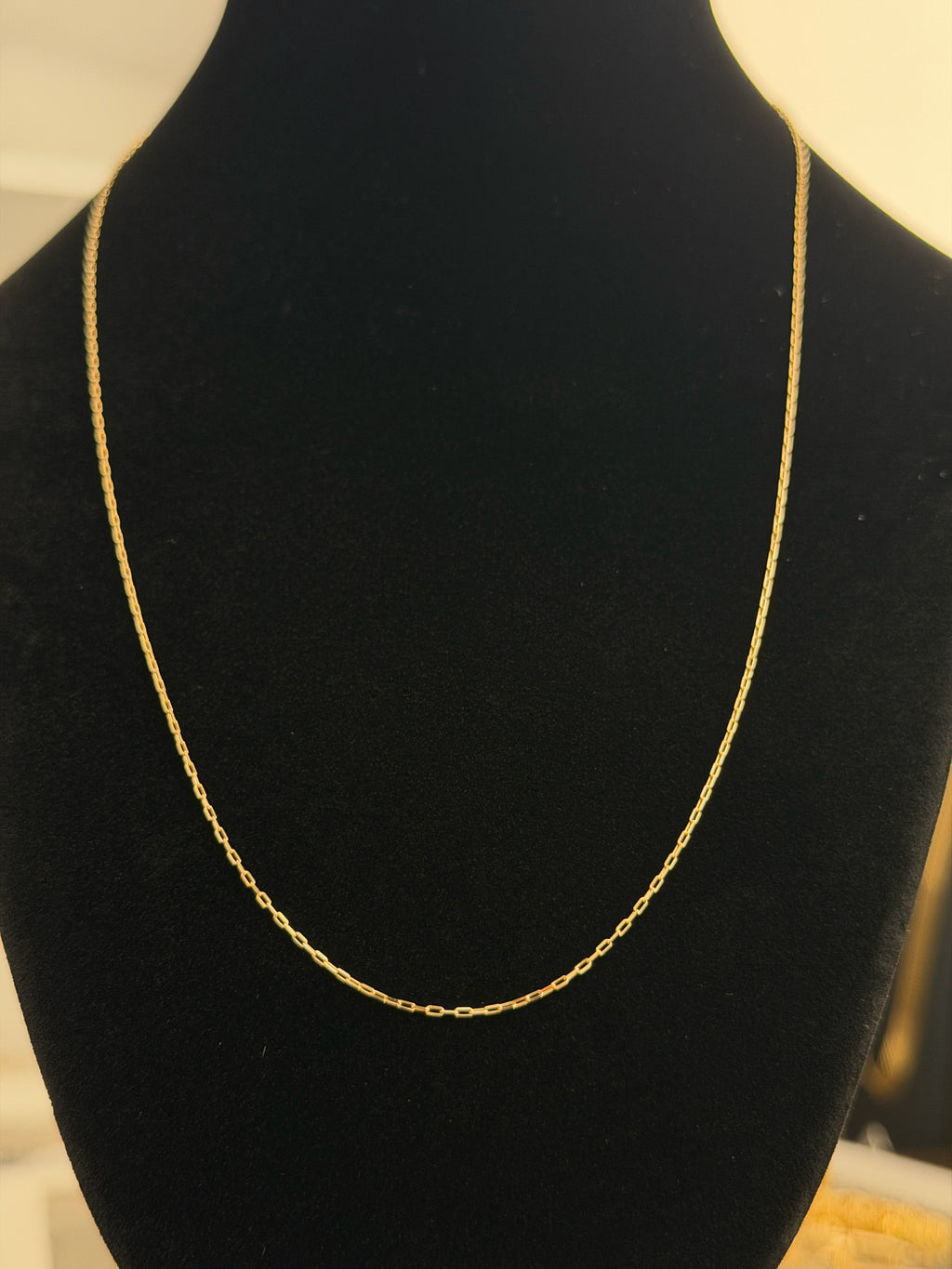18K Gold Paperclip Chain Necklace – For Women