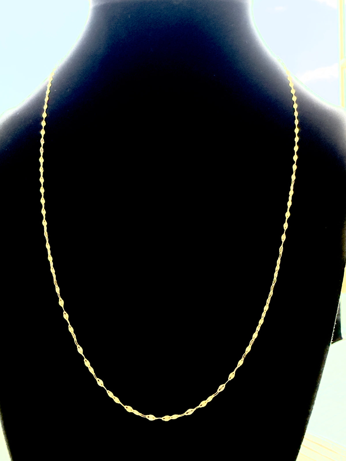 18K Italian Gold Popcorn Chain -  For Women
