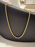 18K Gold Cord Rope & Bow Necklace – 4.58g