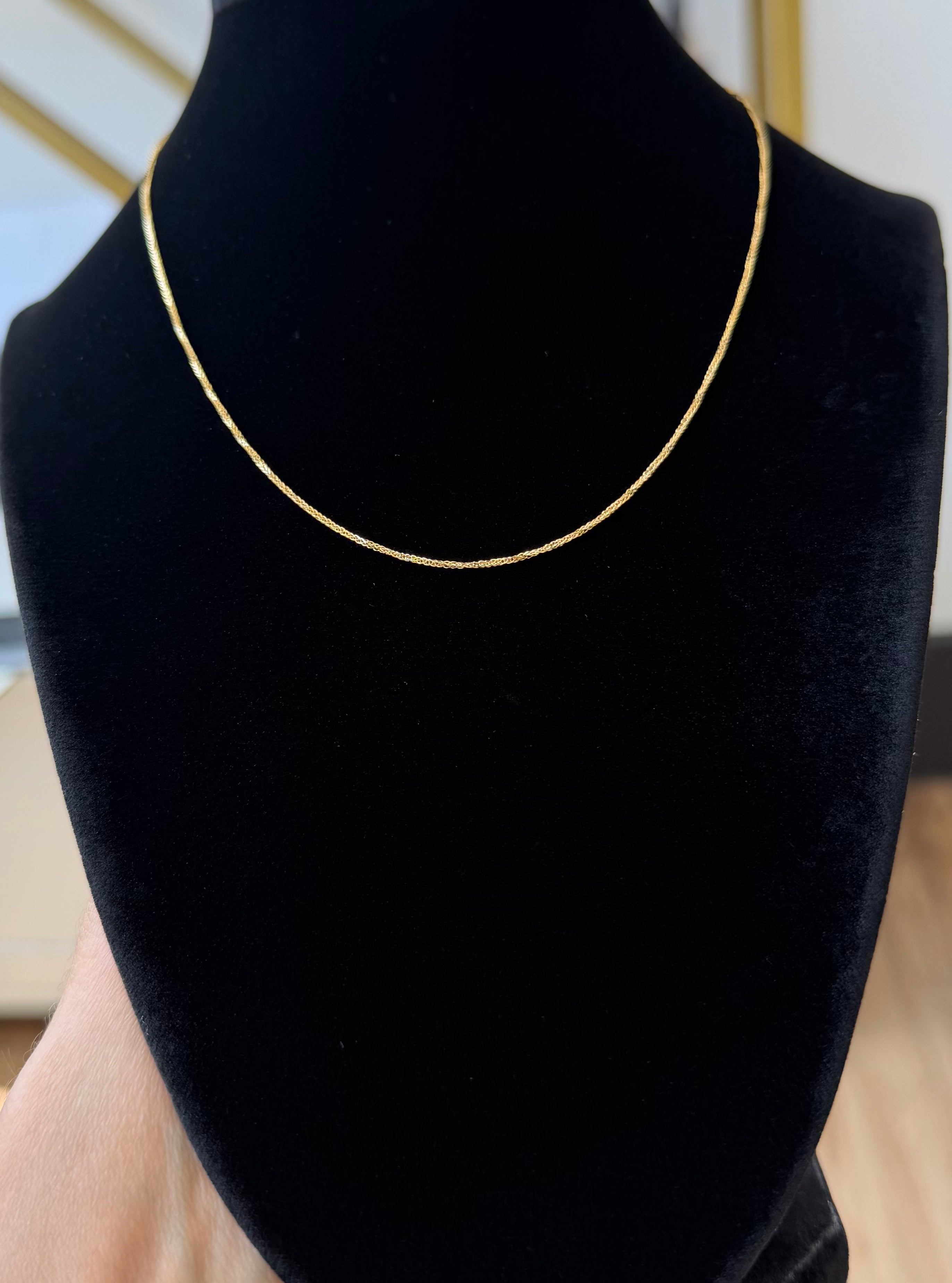 18K Gold Franco Link Chain Necklace - For Women