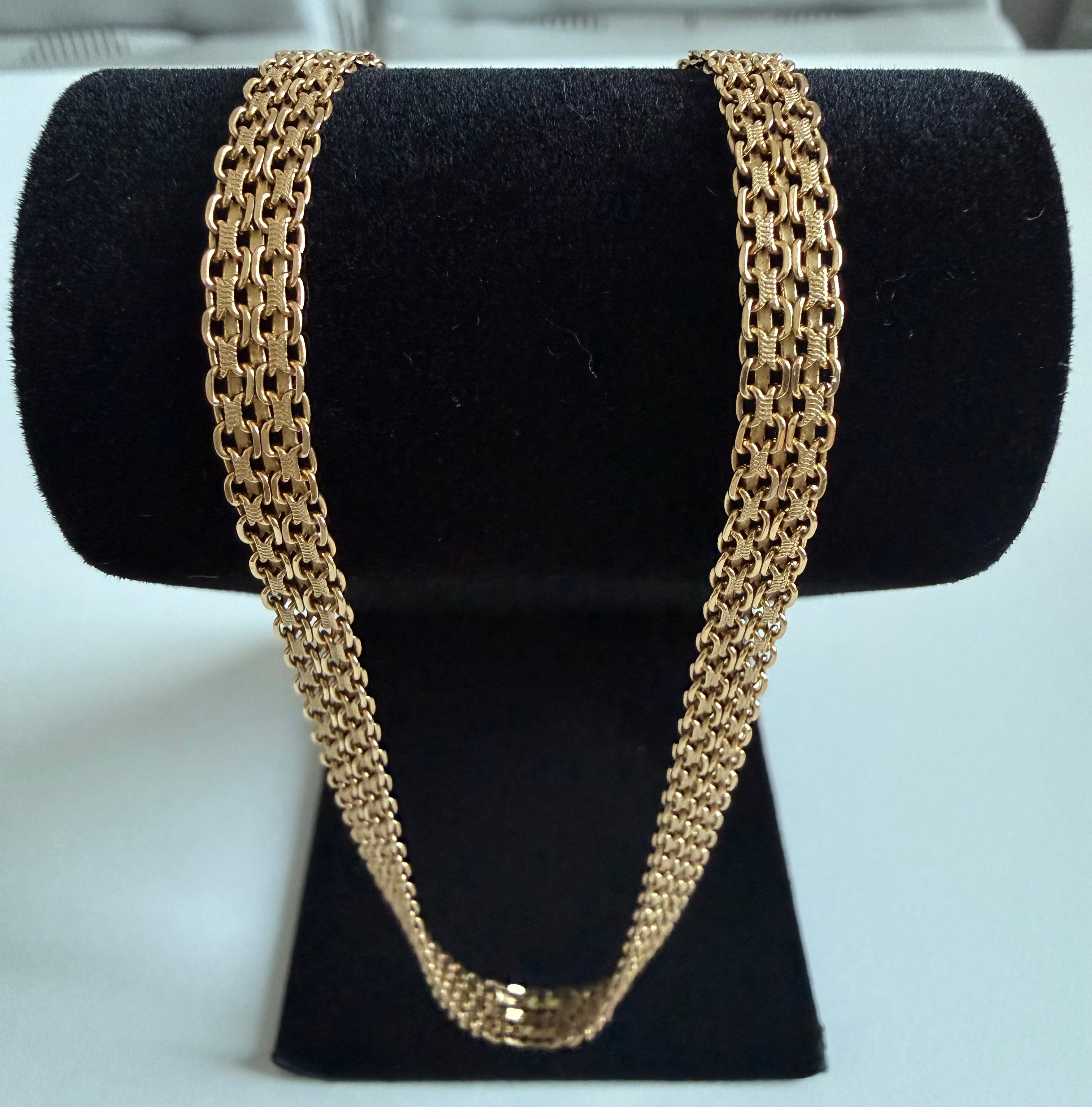 18K Gold Chino Link Chain – 11.92g