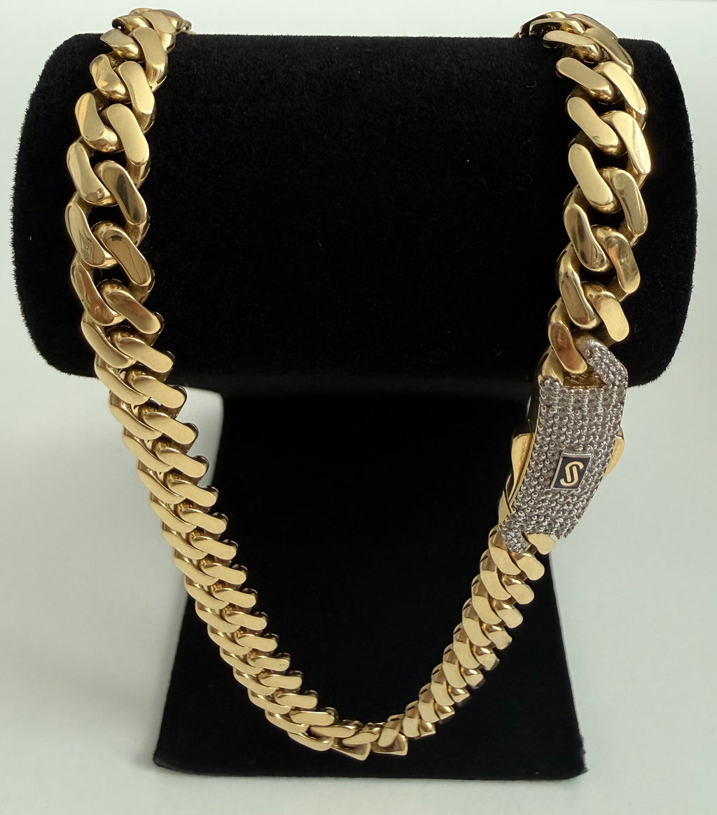Cadena Monaco Certificada Legitima Oro 18K 19.30 g