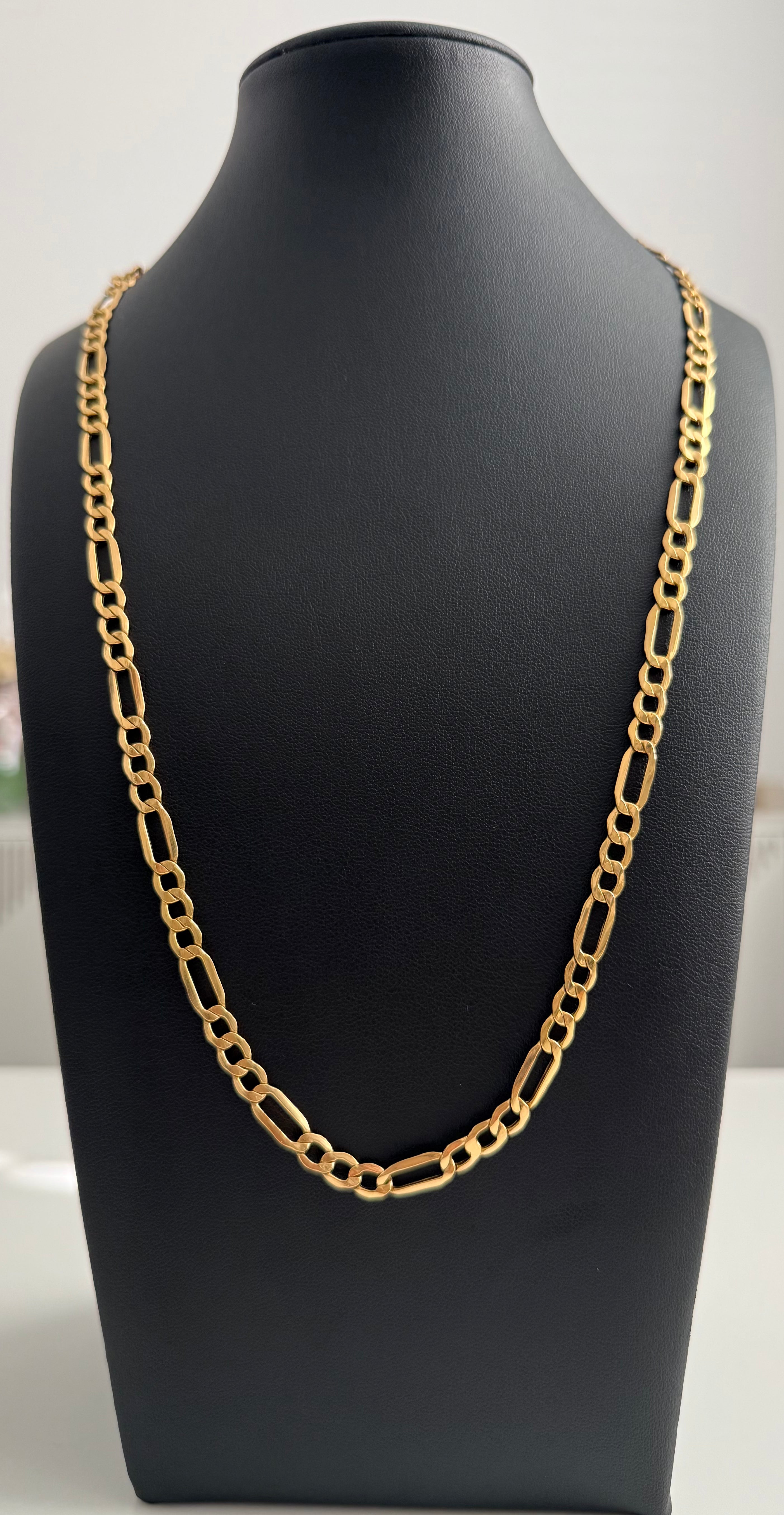 18K Gold Figaro Link Chain – 12.30 g