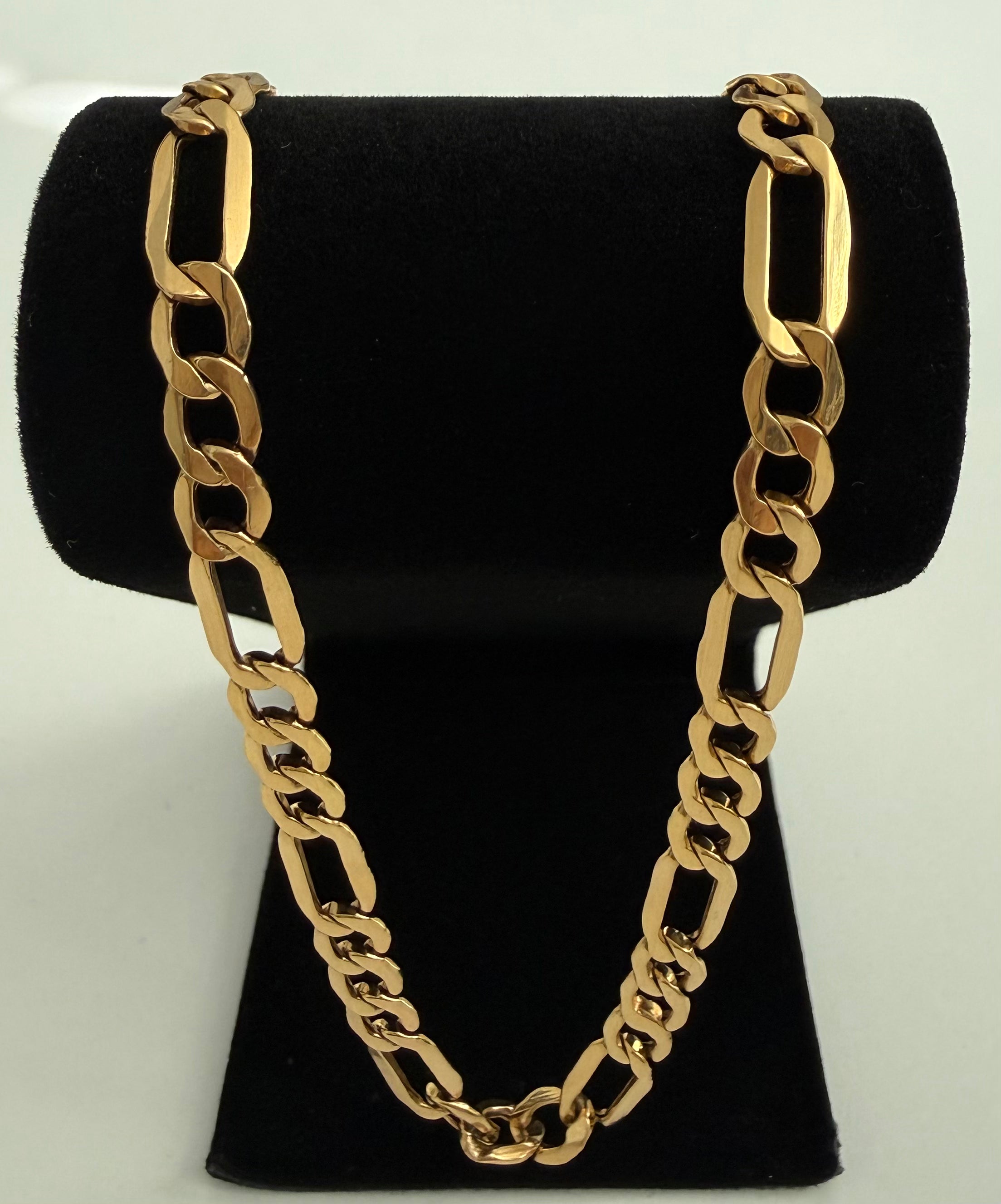 18K Gold Figaro Link Chain – 12.30 g