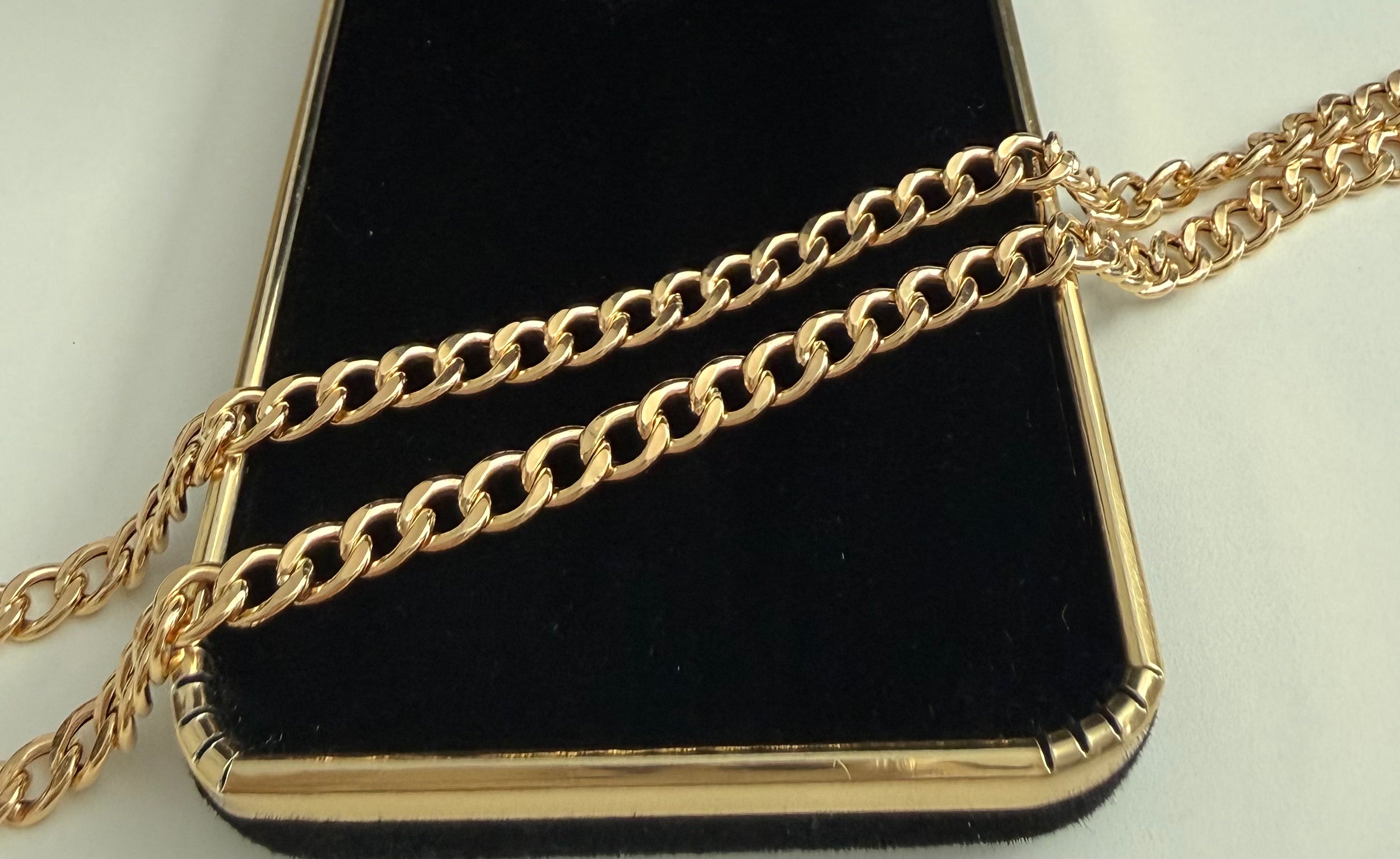 18K Gold Open Cuban Link Chain – 5.48g