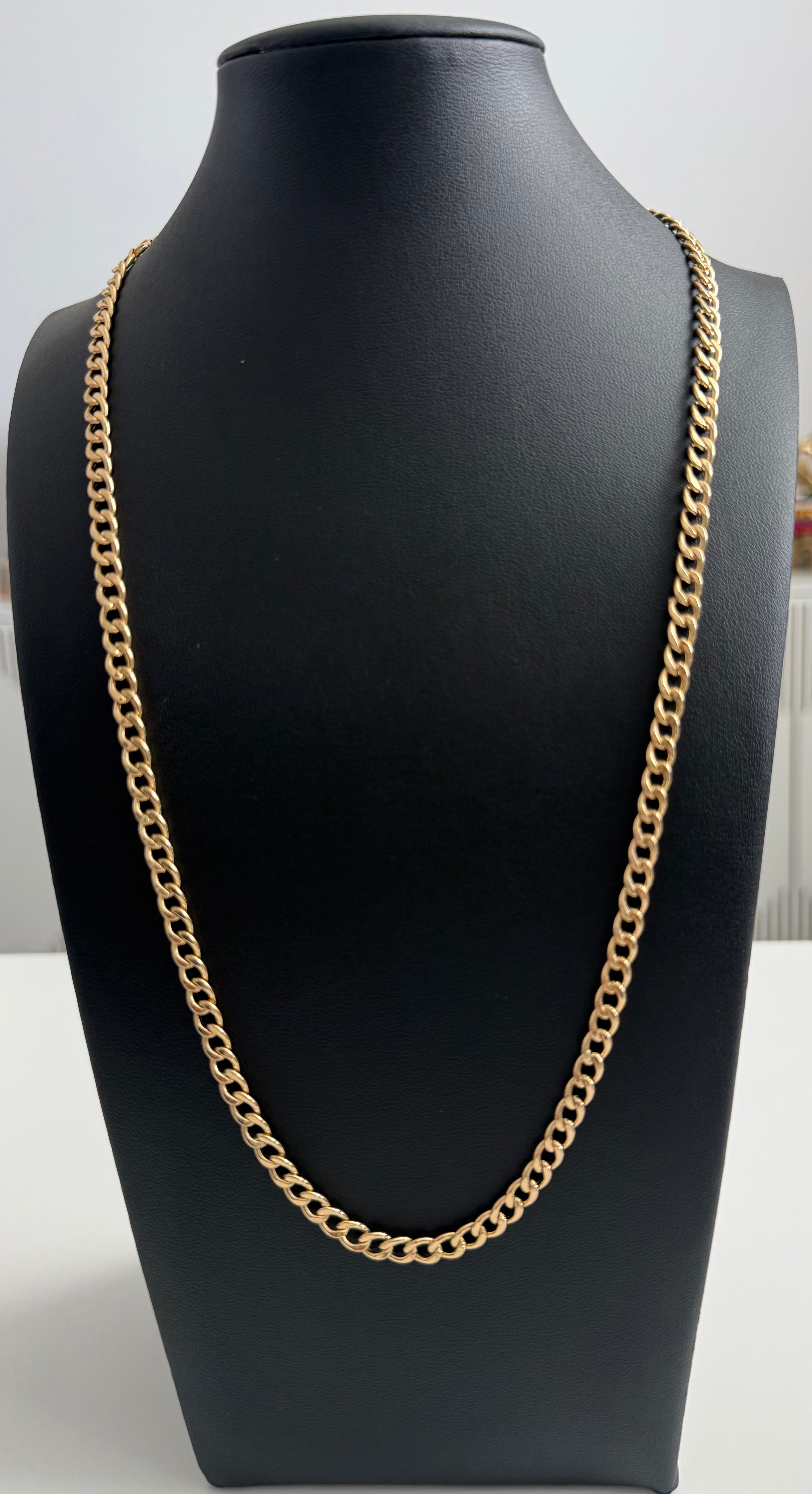 18K Gold Open Cuban Link Chain – 7.10g