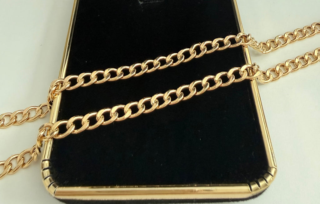 18K Gold Open Cuban Link Chain – 7.10g