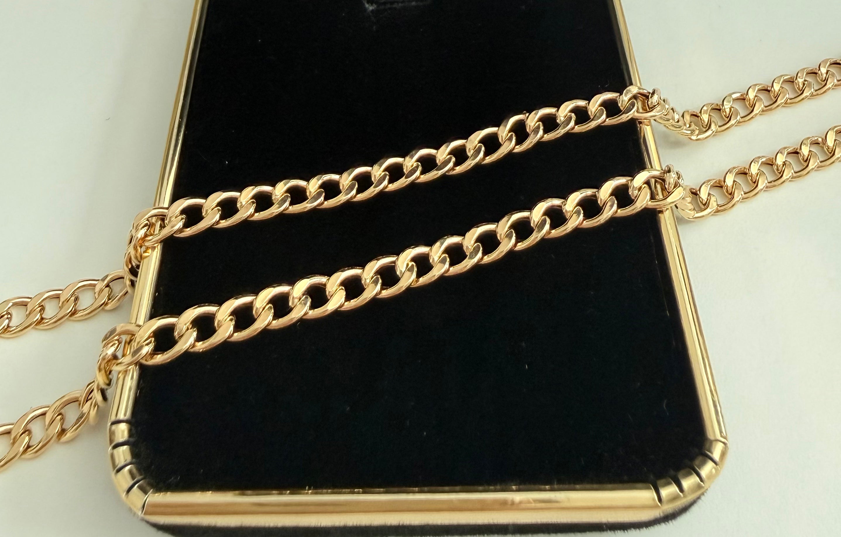18K Gold Open Cuban Link Chain – 7.10g
