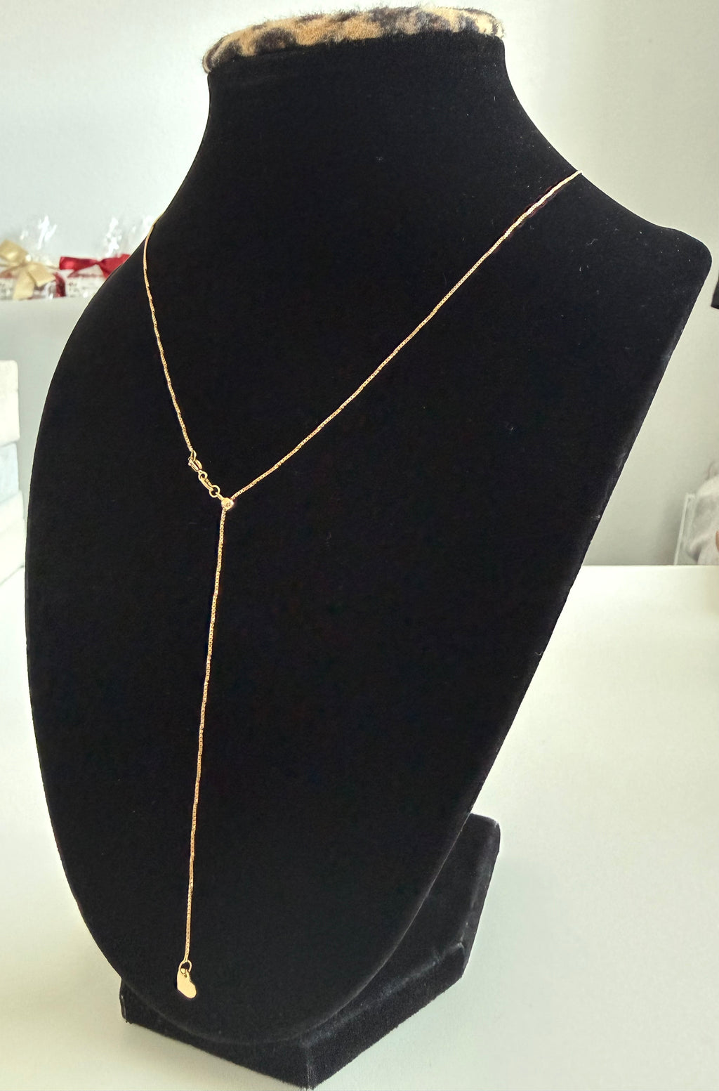 18K Gold Adjustable Venetian Chain with Heart Charm – 2.7 g