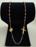 18K Gold Three - Tone Women’s Closed Rosary Necklace – 2.61 g
