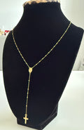 18K Gold Women’s Traditional Catholic Rosary Necklace