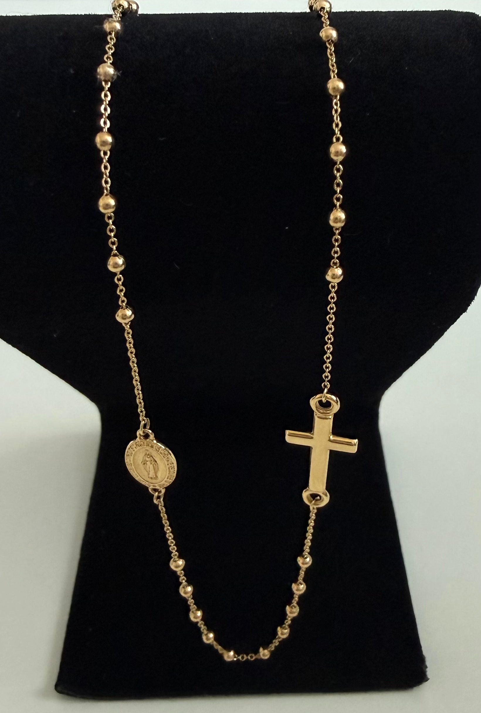 18K Gold Women’s Closed Rosary Necklace – 2.53 g