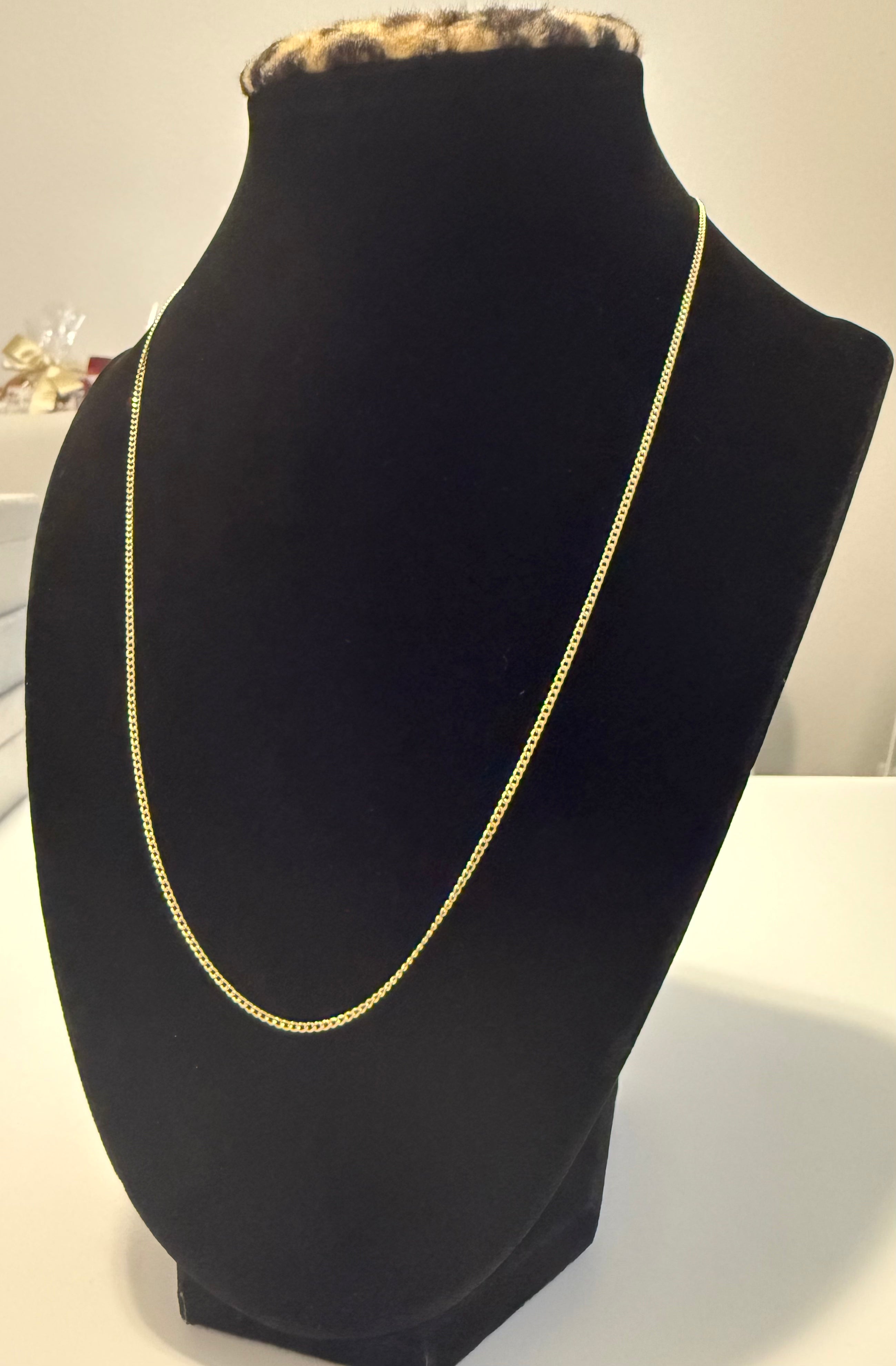 18K Gold Mini Cuban Link Chain for Women & Kids – 1.60g