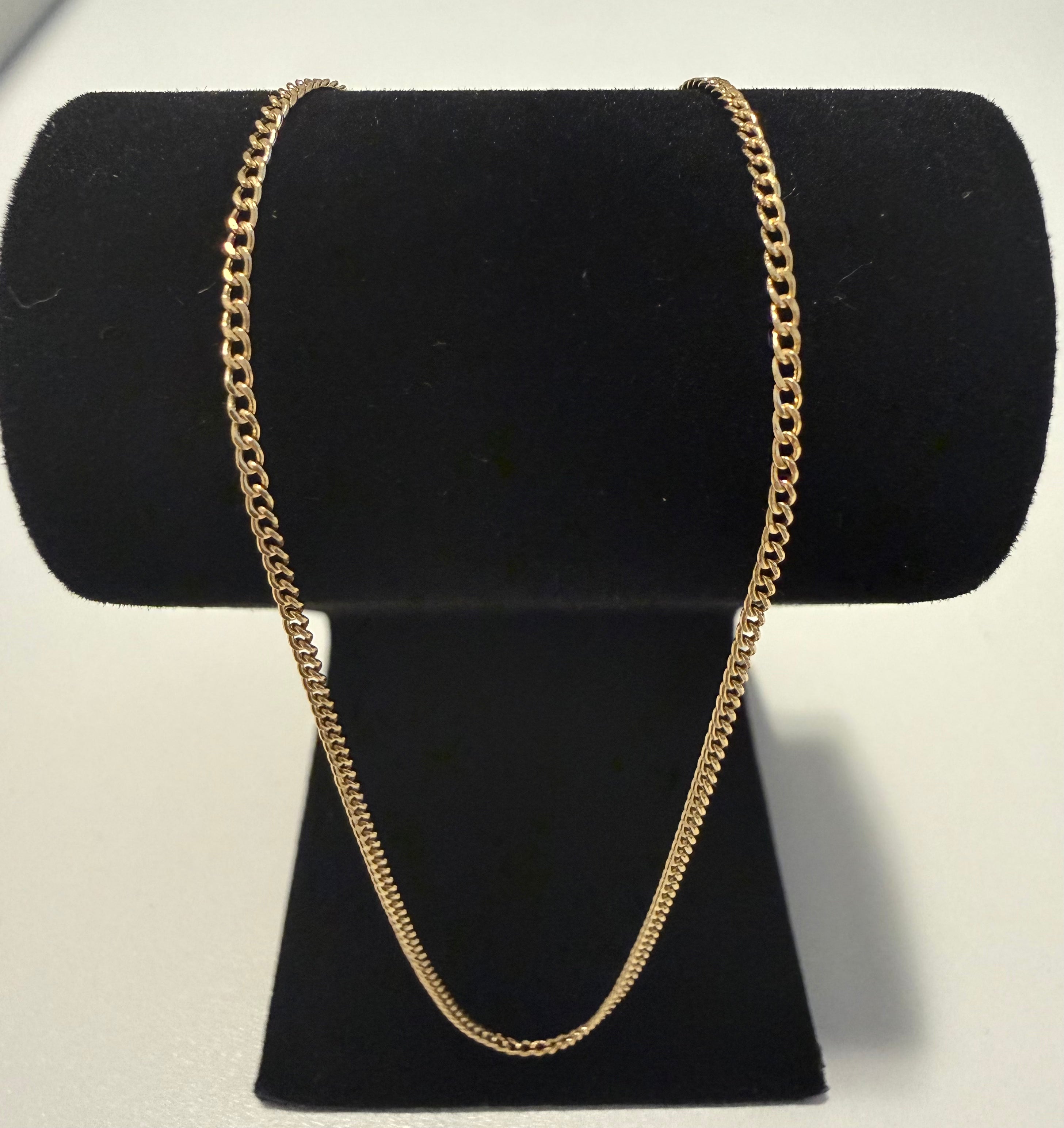 18K Gold Mini Cuban Link Chain for Women & Kids – 1.31g