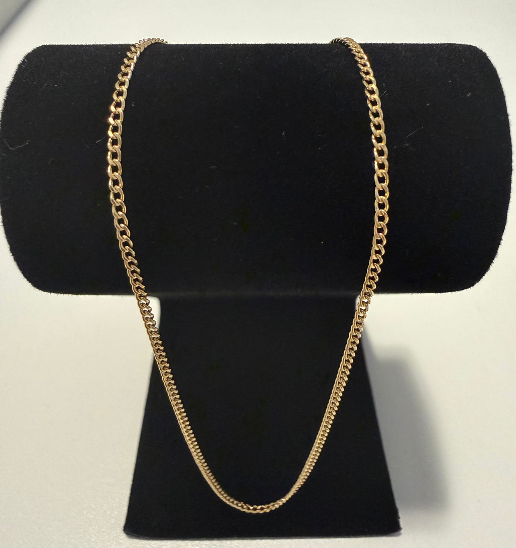 18K Gold Mini Cuban Link Chain for Women & Kids – 1.60g