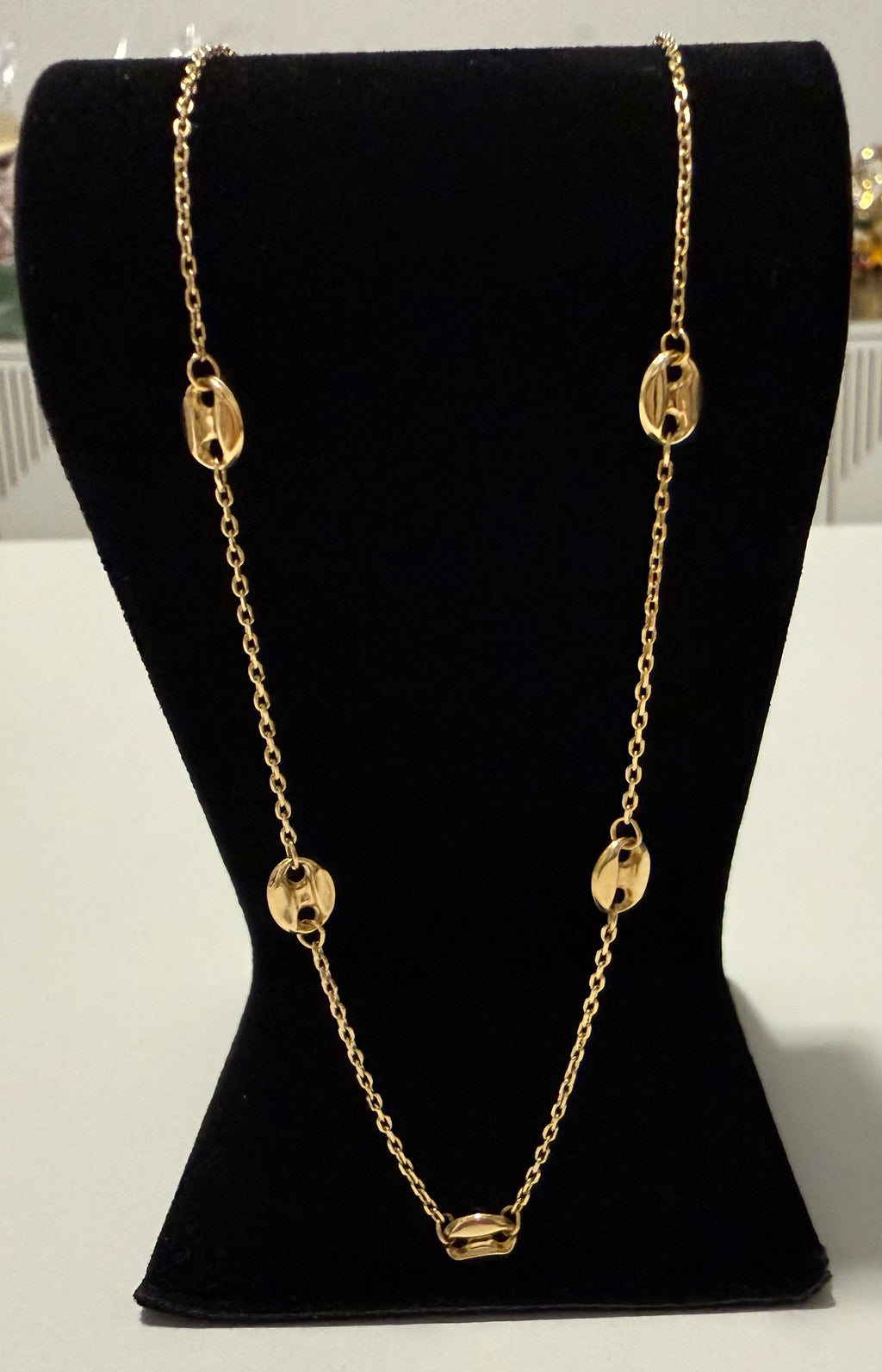 18K Gold Link Chain with Gucci Pendant – 2.13 g