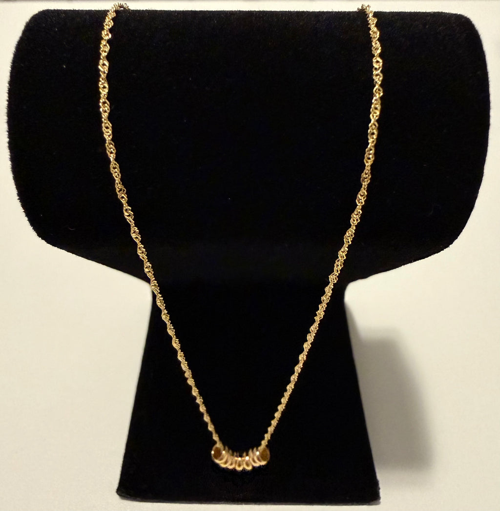 18K Gold Women’s Necklace with Pendant – 1.23 g