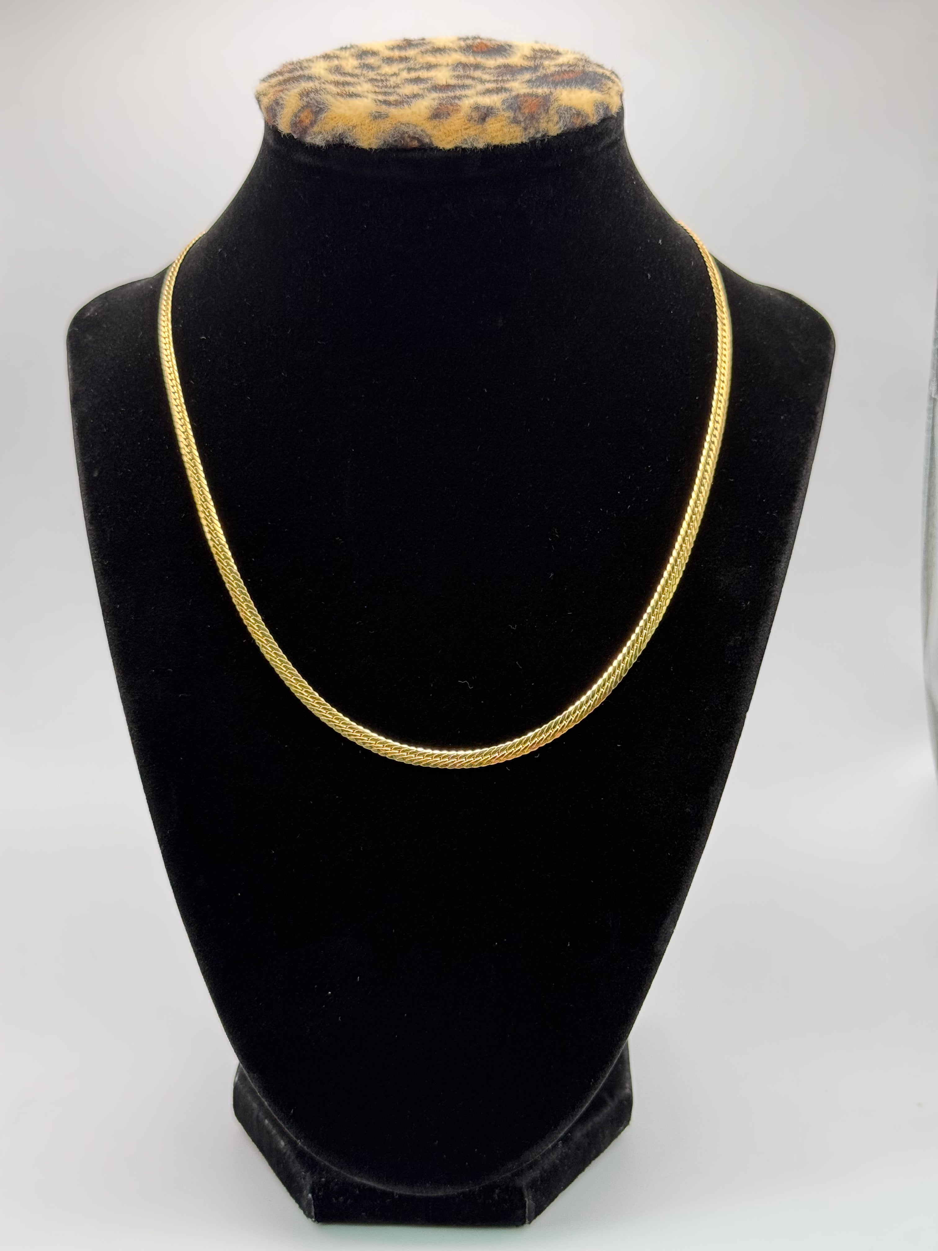 18K Gold Snake Necklace - 6.56g