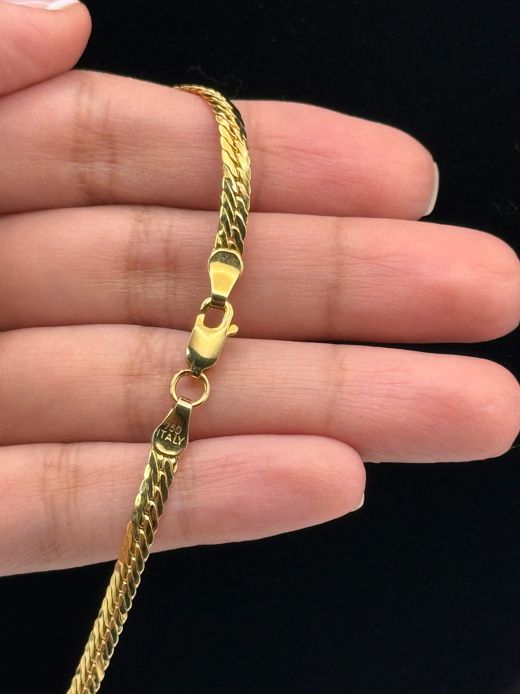 18K Gold Snake Necklace - 6.56g