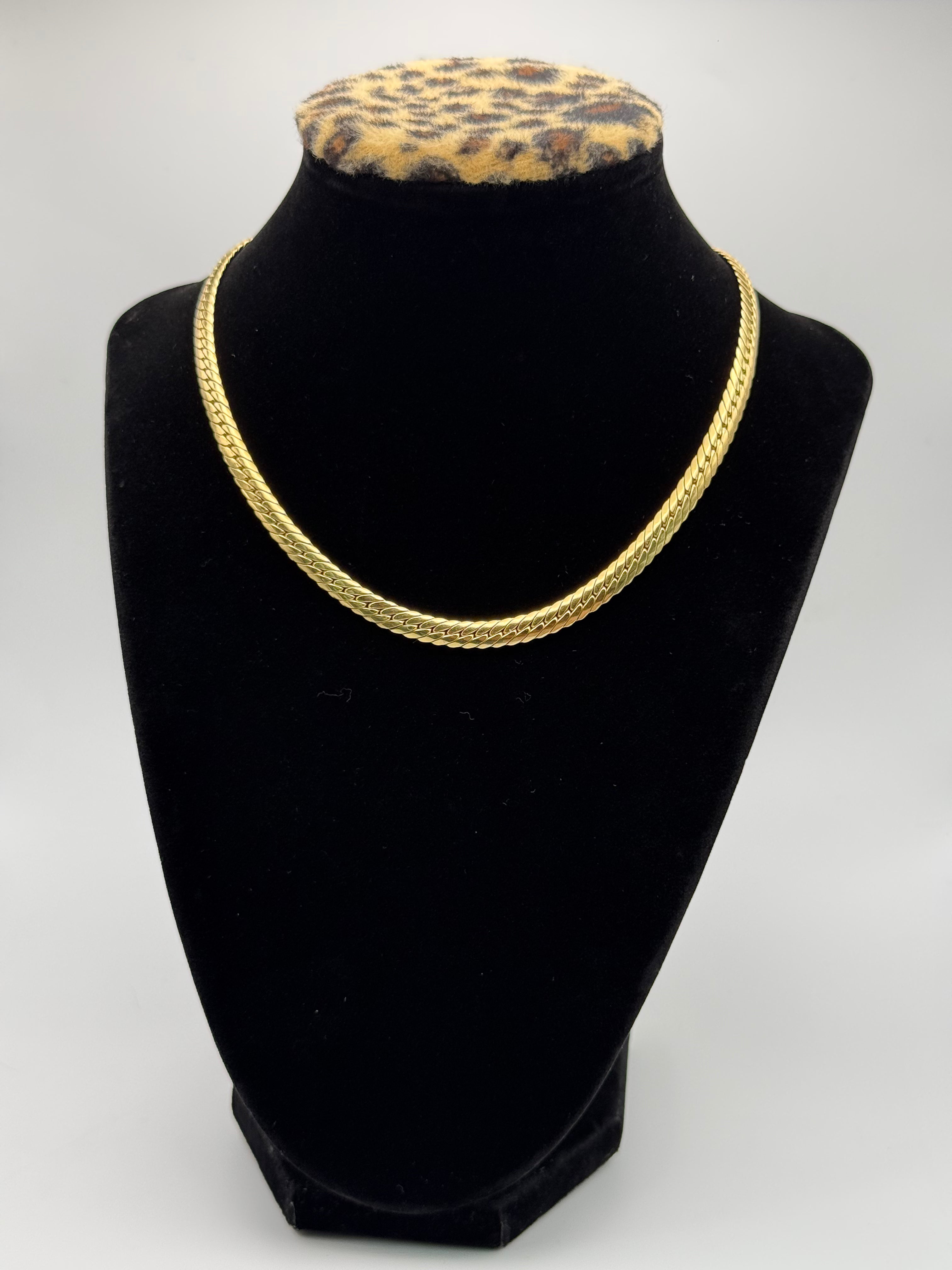18K Gold Snake Necklace - 14.83g