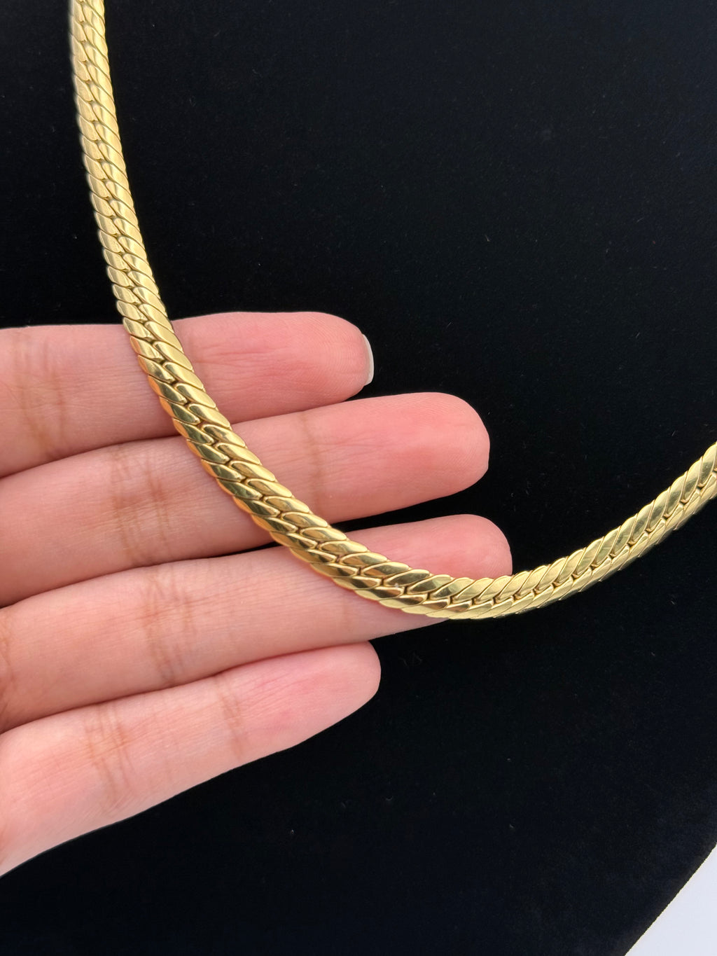 18K Gold Snake Necklace - 14.83g