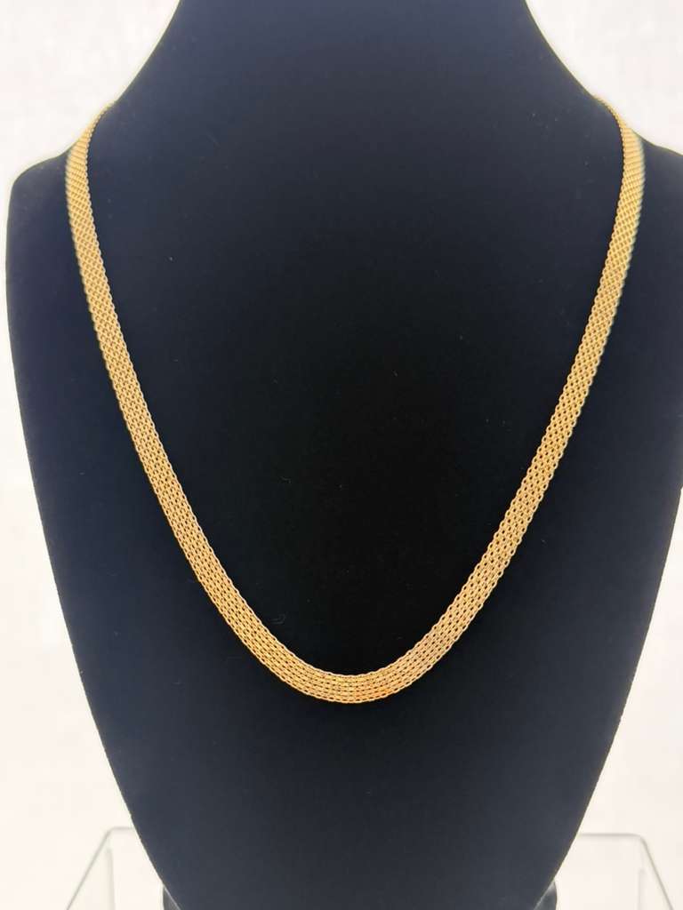 18K Gold Chino Link Chain – Unisex