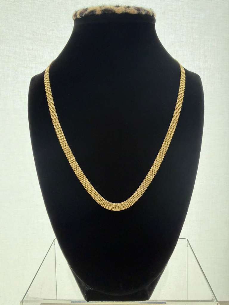 18K Gold Chino Link Chain – Unisex