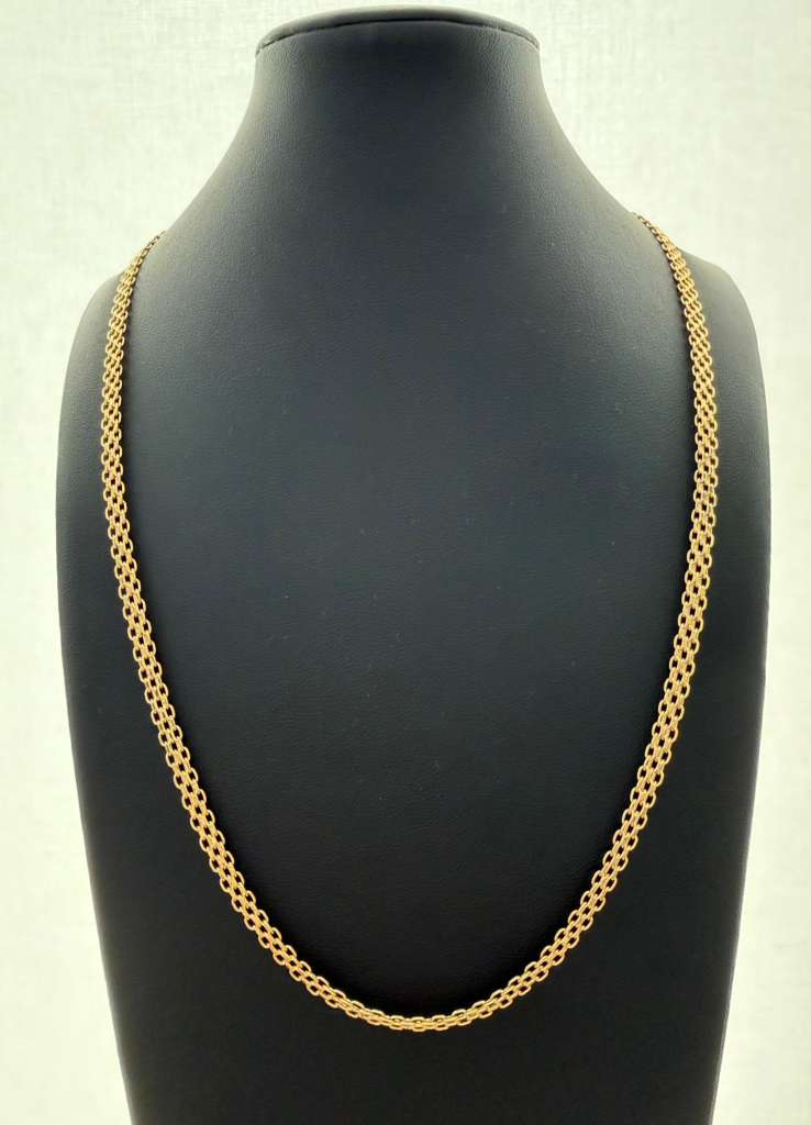 18K Gold Chino Link Chain – 9.55 g For Men