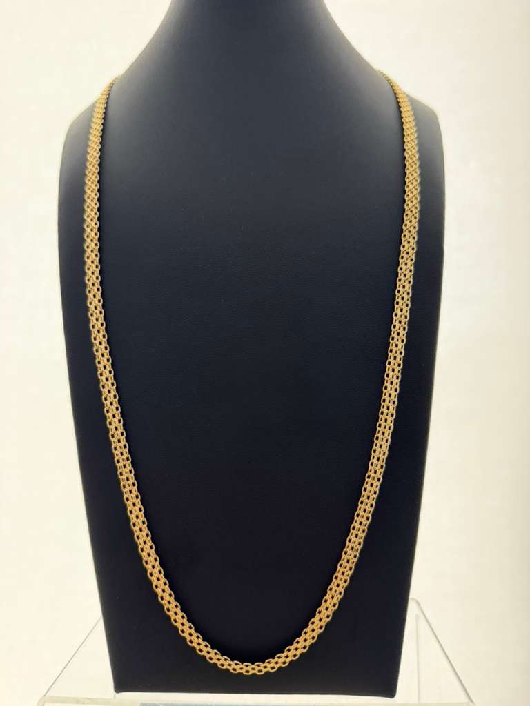 18K Gold Chino Link Chain – 10.93g For Men