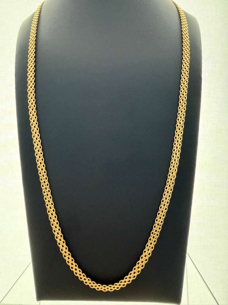 18K Gold Chino Link Chain – 10.93g For Men