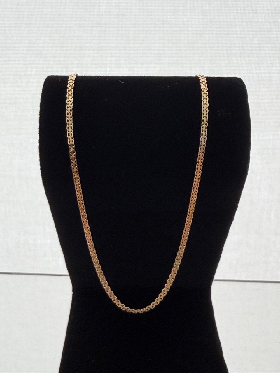 18K Gold Chino Link Chain – 6.15 g For Women