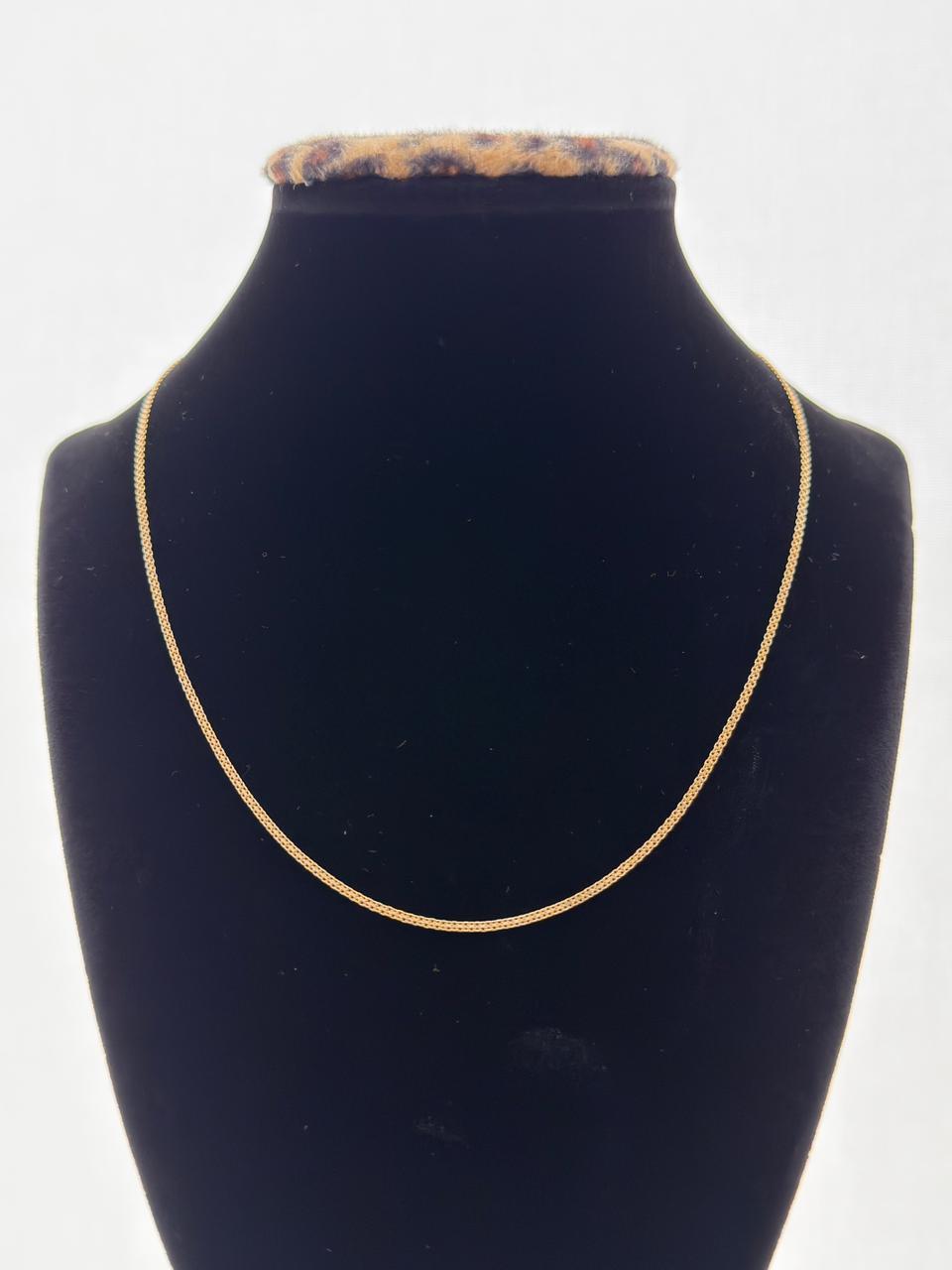 18K Gold Chino Link Chain - For Women