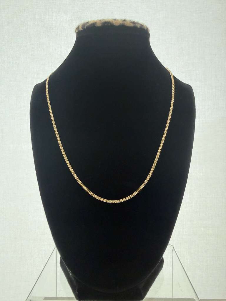 18K Gold Chino Link Chain – 3.52 g For Women