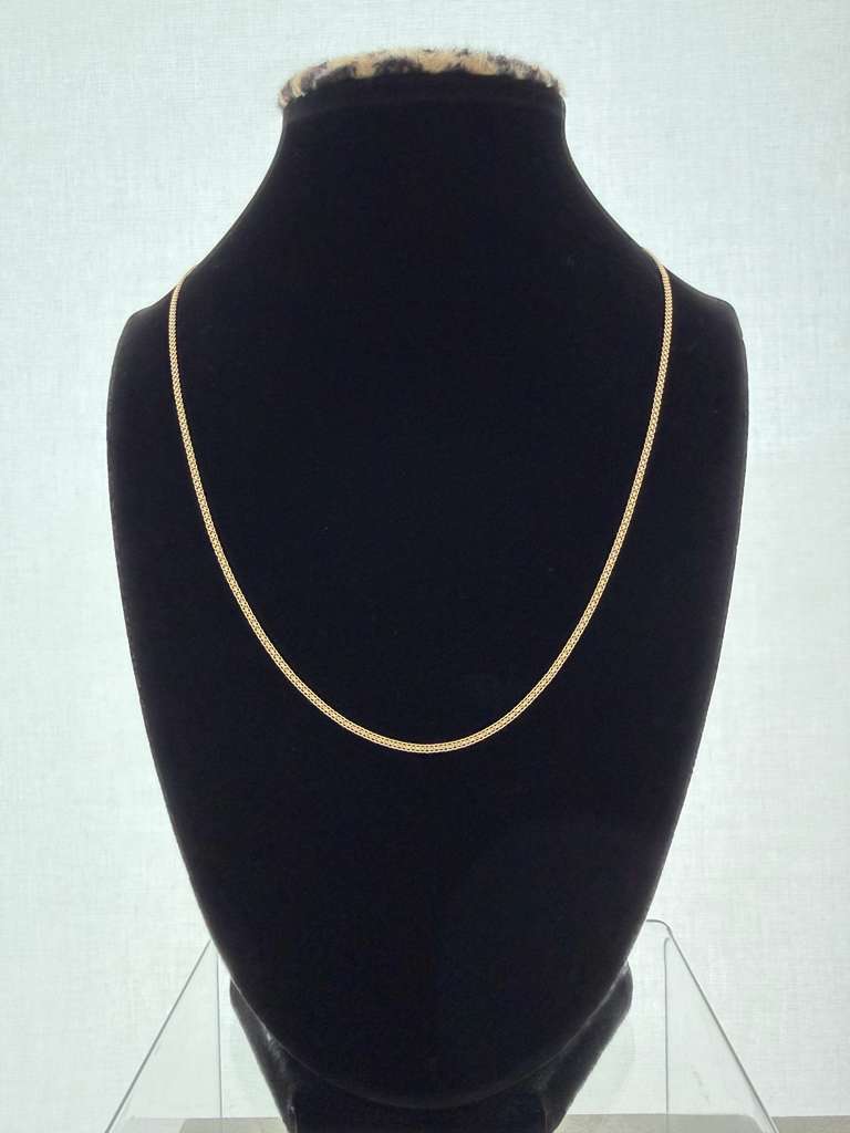 18K Gold Chino Link Chain – 2.77 g For Women