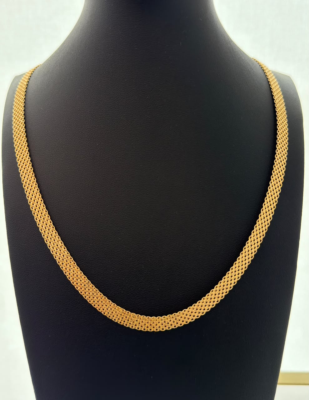 18K Gold Chino Link Chain – 12 g For Men