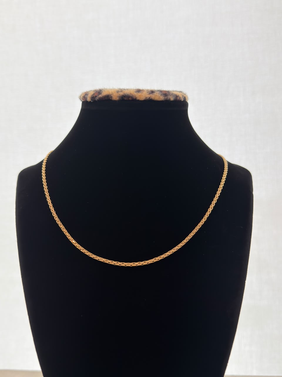 18K Gold Chino Link Chain – 2.62 g For Women